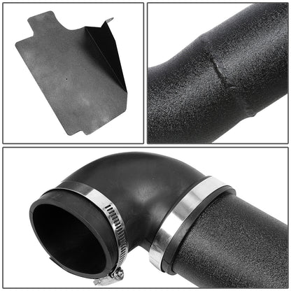 FILTRO DE AIRE ALTO FLUJO HEAT SHIELD - 98-03 SONOMA/S10 2.2L 4CYL - ALUMINUM PIPING - WRINKLE FINISH - BLACK