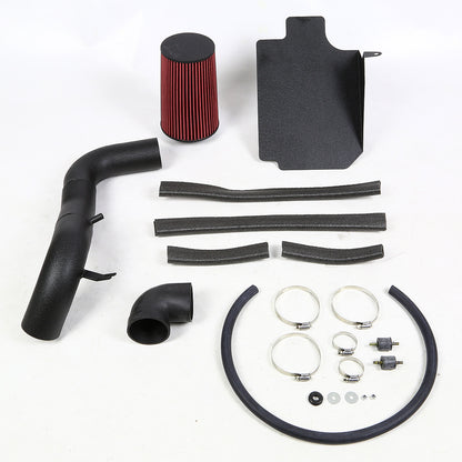 FILTRO DE AIRE ALTO FLUJO HEAT SHIELD - 98-03 SONOMA/S10 2.2L 4CYL - ALUMINUM PIPING - WRINKLE FINISH - BLACK