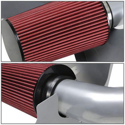 FILTRO DE AIRE ALTO FLUJO HEAT SHIELD - 01-04 CHEVY SILVERADO, SIERRA 6.6L V8 - ALUMINUM PIPING - SILVER