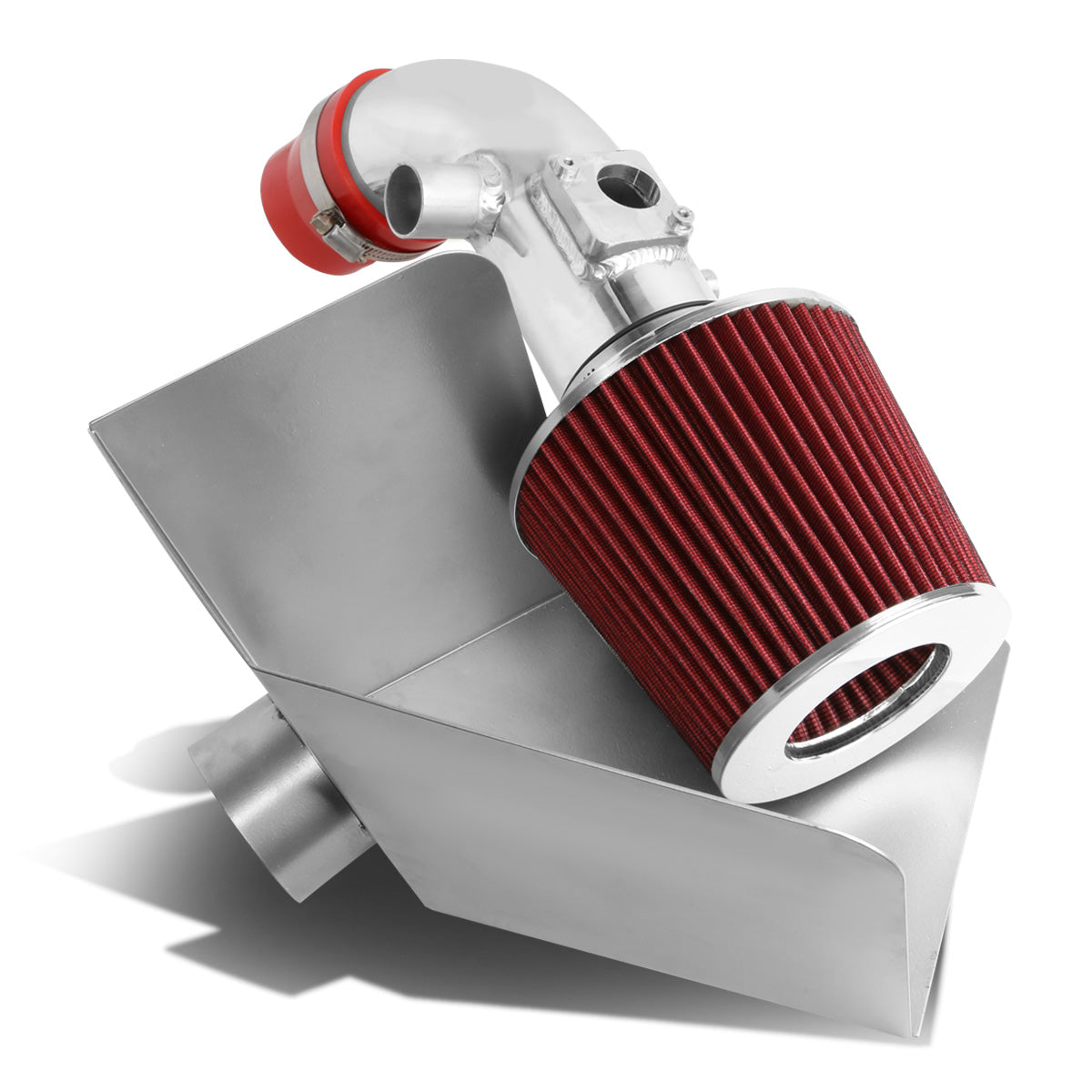 FILTRO DE AIRE ALTO FLUJO HEAT SHIELD - 07-11 TOYOTA CAMRY 4-CYL - ALUMINUM PIPING - RED