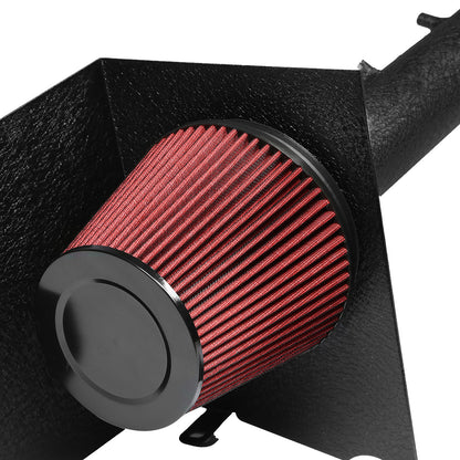 FILTRO DE AIRE ALTO FLUJO HEAT SHIELD - 05-11 TOYOTA TACOMA 4.0L V6 - ALUMINUM PIPING - WRINKLE FINISH - BLACK
