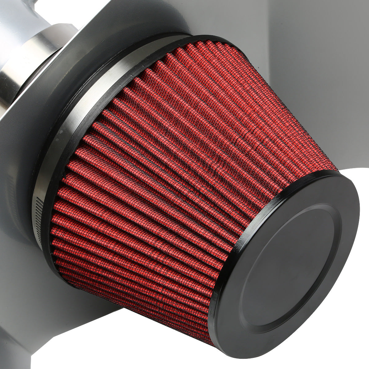 FILTRO DE AIRE ALTO FLUJO HEAT SHIELD - 99-04 TOYOTA TACOMA / 99-02 4RUNNER 3.4L V6 - ALUMINUM PIPING - SILVER