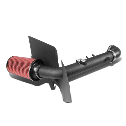 FILTRO DE AIRE ALTO FLUJO HEAT SHIELD - 00-04 TOYOTA TUNDRA 4.7L V8 / 01-04 SEQUOIA 4.7L V8 - ALUMINUM PIPING - WRINKLE FINISH - BLACK