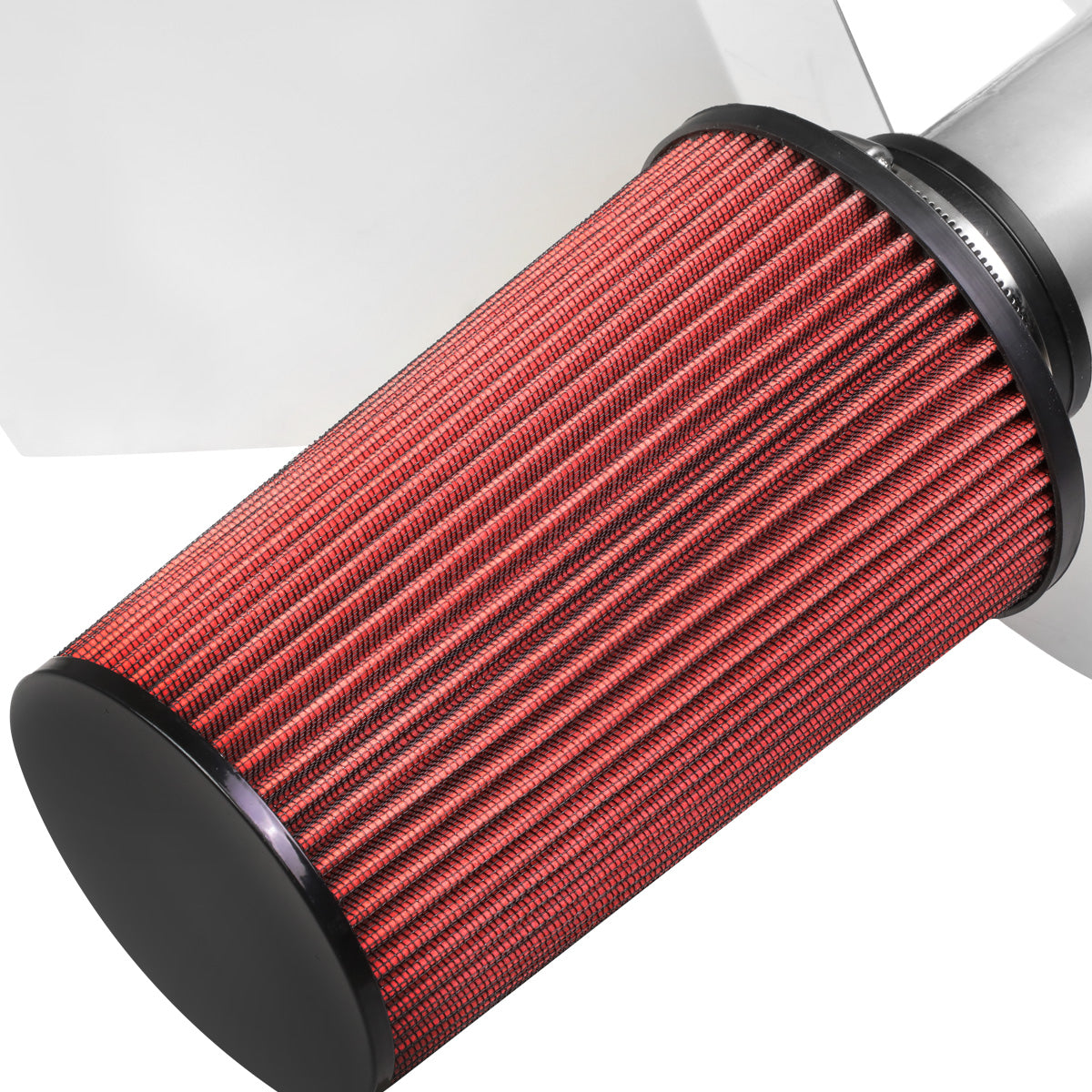 FILTRO DE AIRE ALTO FLUJO HEAT SHIELD - 00-04 TOYOTA TUNDRA 4.7L V8 / 01-04 SEQUOIA 4.7L V8 - ALUMINUM PIPING - SILVER