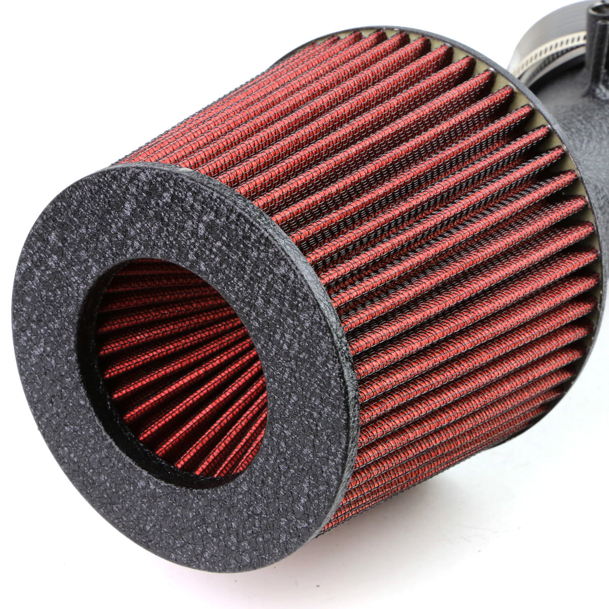 FILTRO DE AIRE ALTO FLUJO HEAT SHIELD - 07-13 TOYOTA VENZA 3.5L V6 - ALUMINUM PIPING - WRINKLE FINISH - BLACK