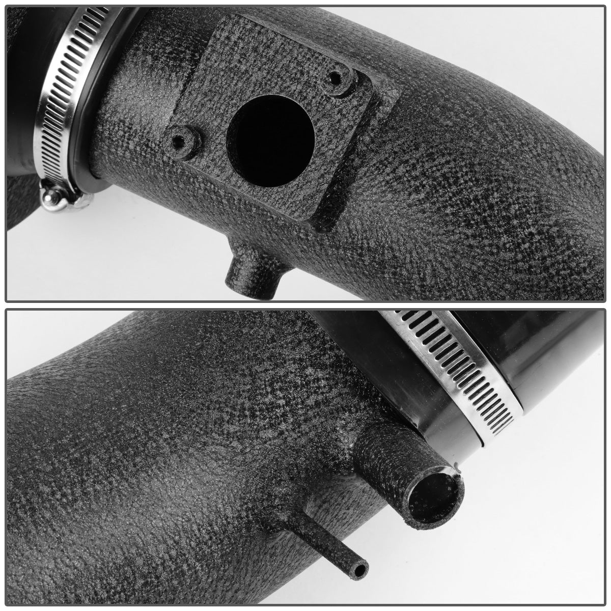 FILTRO DE AIRE ALTO FLUJO HEAT SHIELD - 07-13 TOYOTA VENZA 3.5L V6 - ALUMINUM PIPING - WRINKLE FINISH - BLACK