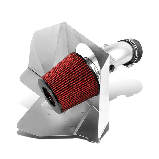 FILTRO DE AIRE ALTO FLUJO HEAT SHIELD - 07-13 TOYOTA VENZA 3.5L V6 - ALUMINUM PIPING - SILVER