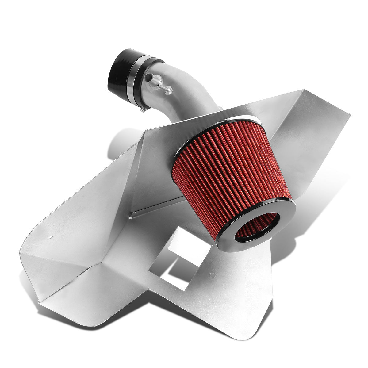 FILTRO DE AIRE ALTO FLUJO HEAT SHIELD - 07-13 TOYOTA VENZA 3.5L V6 - ALUMINUM PIPING - SILVER