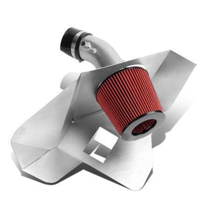 FILTRO DE AIRE ALTO FLUJO HEAT SHIELD - 07-13 TOYOTA VENZA 3.5L V6 - ALUMINUM PIPING - SILVER