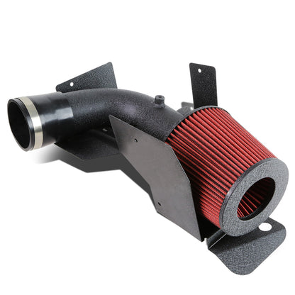 FILTRO DE AIRE ALTO FLUJO HEAT SHIELD - 03-07 VW JETTA 4-CYL - ALUMINUM PIPING - WRINKLE FINISH - BLACK