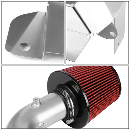 FILTRO DE AIRE ALTO FLUJO HEAT SHIELD - 03-07 VW JETTA 4-CYL - ALUMINUM PIPING - SILVER