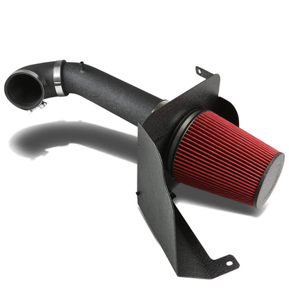 FILTRO DE AIRE ALTO FLUJO HEAT SHIELD - 07-08 YUKON/SEIRRA/TAHOE/SILVERADO/SUBURBAN/AVALANCHE/ESCALADE - ALUMINUM PIPING - WRINKLE FINISH - BLACK