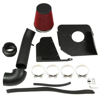 FILTRO DE AIRE ALTO FLUJO HEAT SHIELD - 07-08 YUKON/SEIRRA/TAHOE/SILVERADO/SUBURBAN/AVALANCHE/ESCALADE - ALUMINUM PIPING - WRINKLE FINISH - BLACK