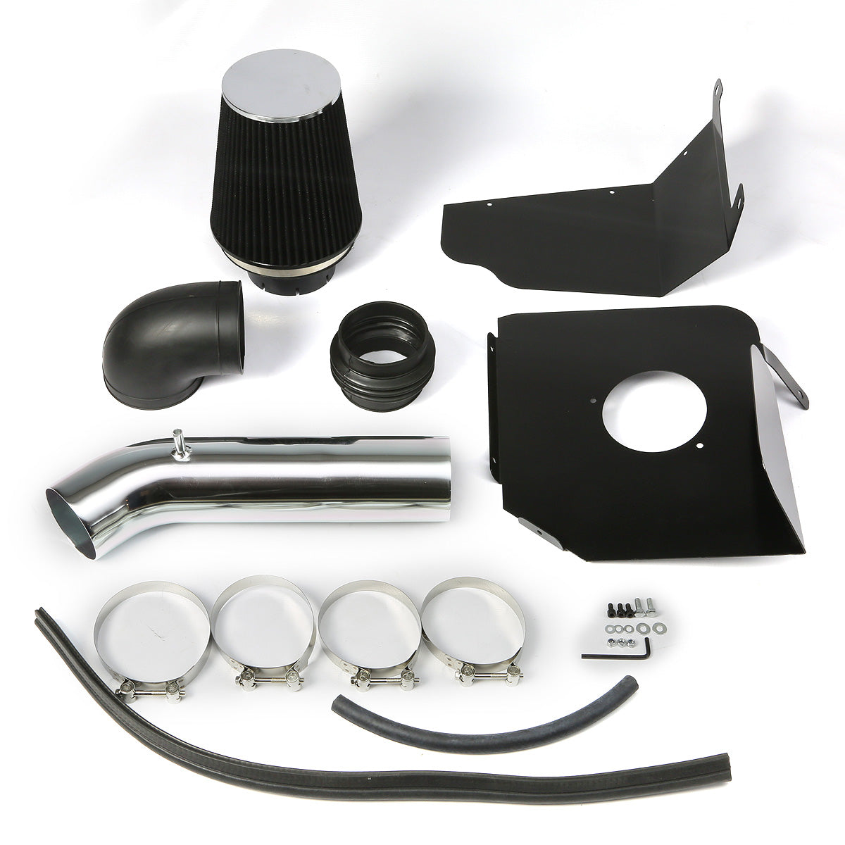 FILTRO DE AIRE ALTO FLUJO HEAT SHIELD - 07-08 YUKON/SEIRRA/TAHOE/SILVERADO/SUBURBAN/AVALANCHE/ESCALADE - ALUMINUM PIPING - POLISHED