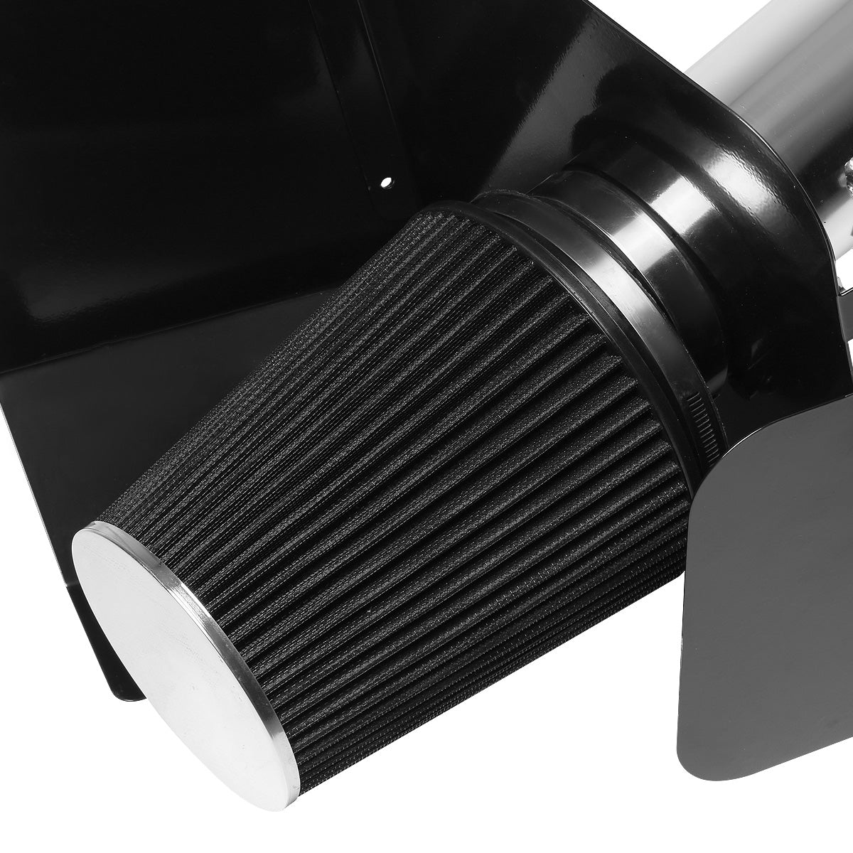 FILTRO DE AIRE ALTO FLUJO HEAT SHIELD - 09-14 CHEVROLET / GMC YUKON / SILVERADO / SIERRA / AVALANCHE V8 - ALUMINUM PIPING - POLISHED