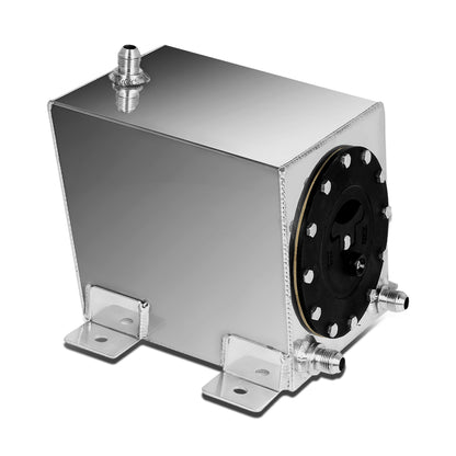 TANQUE DE GASOLINA FUEL CELL - GAS TANK - ALUMINUM - 1-GALLON - BLACK CAP - POLISHED - BOTTOM-FEED