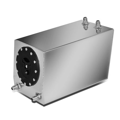 TANQUE DE GASOLINA FUEL CELL - GAS TANK - ALUMINUM  - 3-GALLON - BLACK CAP - POLISHED - BOTTOM-FEED