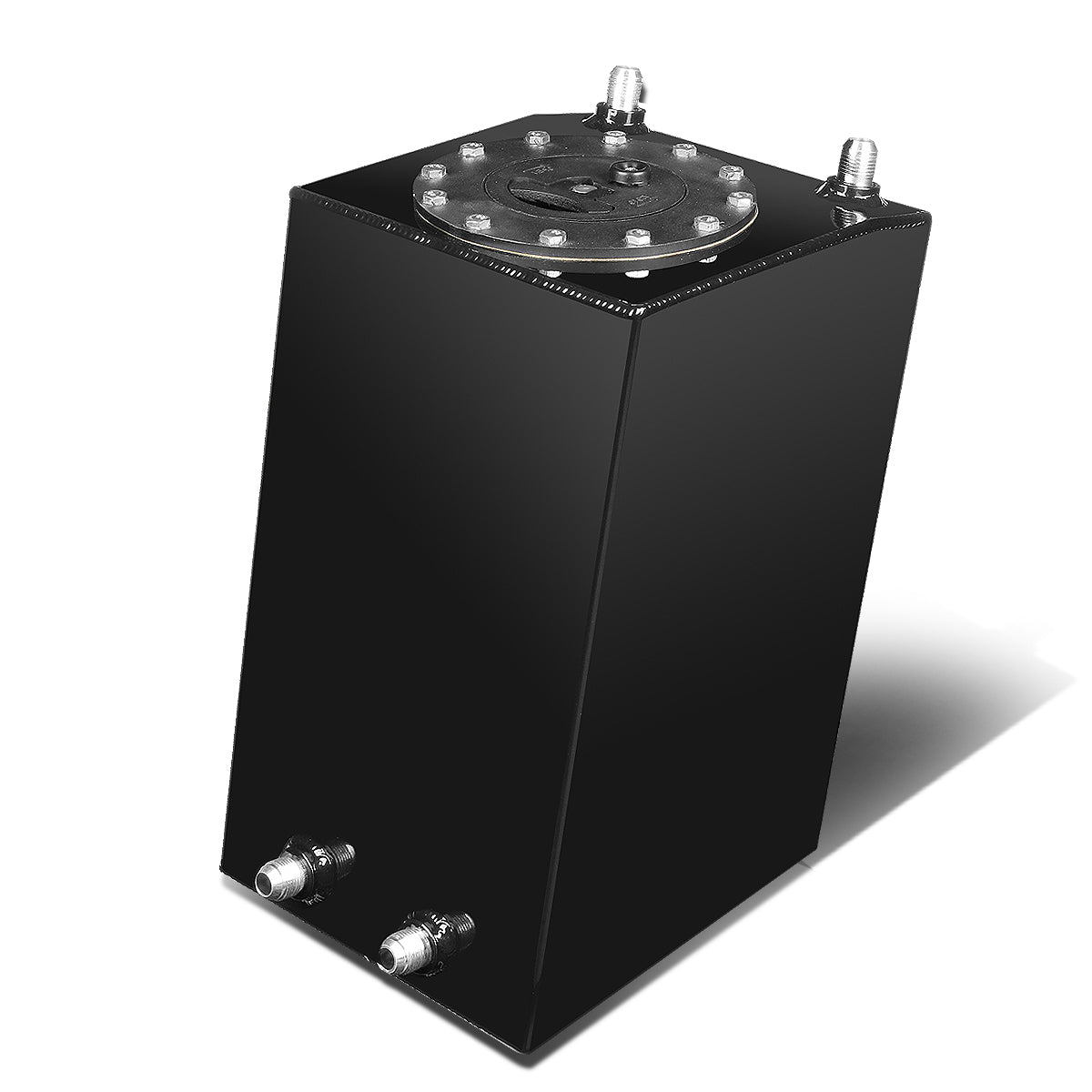 TANQUE DE GASOLINA FUEL CELL - GAS TANK - ALUMINUM  - 3-GALLON - BLACK CAP - BLACK - BOTTOM-FEED