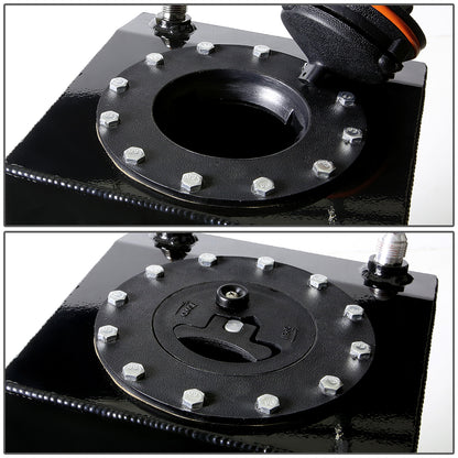 TANQUE DE GASOLINA FUEL CELL - GAS TANK - ALUMINUM  - 3-GALLON - BLACK CAP - BLACK - BOTTOM-FEED