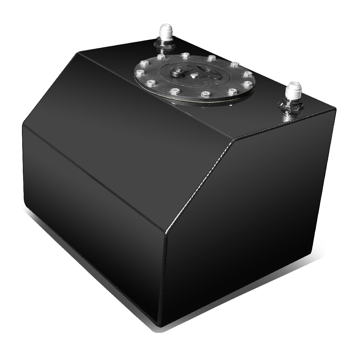 TANQUE DE GASOLINA FUEL CELL - GAS TANK - 4 GALLON - BOTTOM-FEED - ALUMINUM - BLACK CAP - BLACK