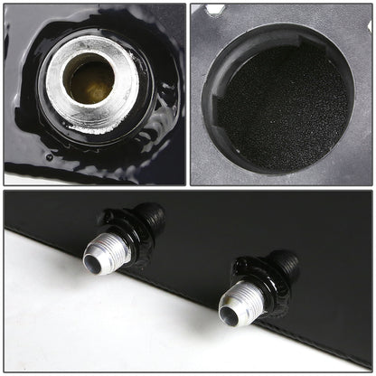 TANQUE DE GASOLINA FUEL CELL - GAS TANK - 4 GALLON - BOTTOM-FEED - ALUMINUM - BLACK CAP - BLACK