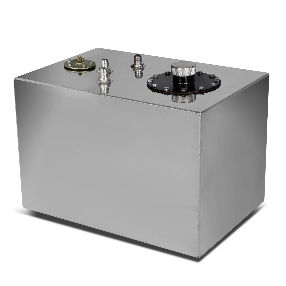 TANQUE DE GASOLINA FUEL CELL - GAS TANK WITH LEVEL SENDER - 12 GALLON - TOP-FEED - ALUMINUM - POLISHED