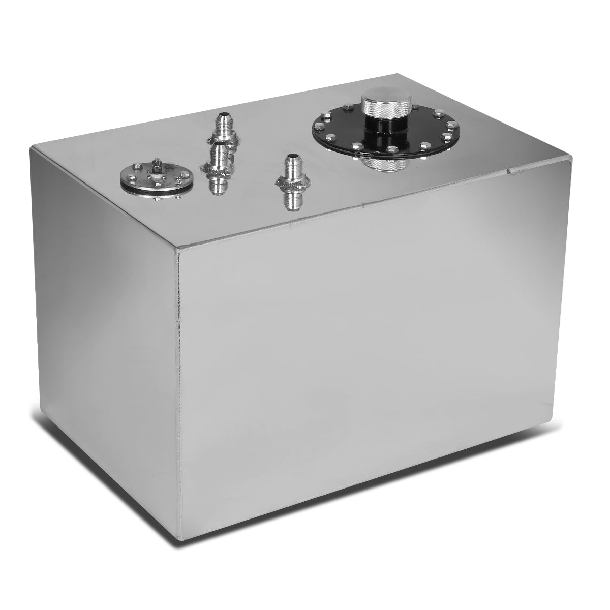 TANQUE DE GASOLINA FUEL CELL - GAS TANK WITH LEVEL SENDER - 12 GALLON - TOP-FEED - ALUMINUM - POLISHED