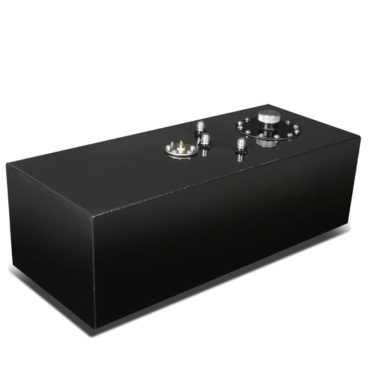 TANQUE DE GASOLINA FUEL CELL - GAS TANK WITH LEVEL SENDER - 15 GALLON - TOP-FEED - ALUMINUM - BLACK