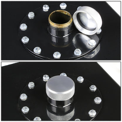 TANQUE DE GASOLINA FUEL CELL - GAS TANK WITH LEVEL SENDER - 15 GALLON - TOP-FEED - ALUMINUM - BLACK