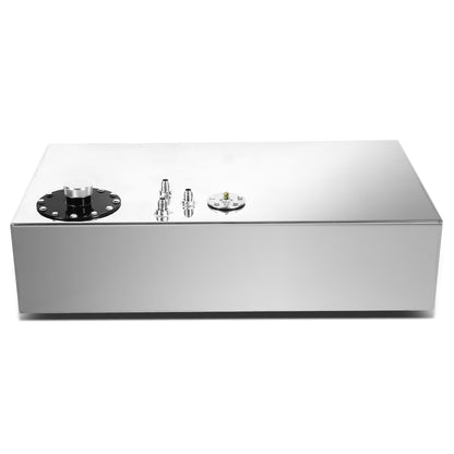 TANQUE DE GASOLINA FUEL CELL - GAS TANK WITH LEVEL SENDER - 17 GALLON - TOP-FEED - ALUMINUM - FLAT TANK - POLISHED