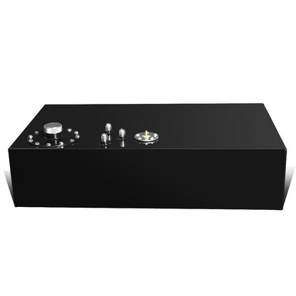 TANQUE DE GASOLINA FUEL CELL - GAS TANK WITH LEVEL SENDER - 17 GALLON - BOTTOM-FEED - ALUMINUM - FLAT TANK - BLACK