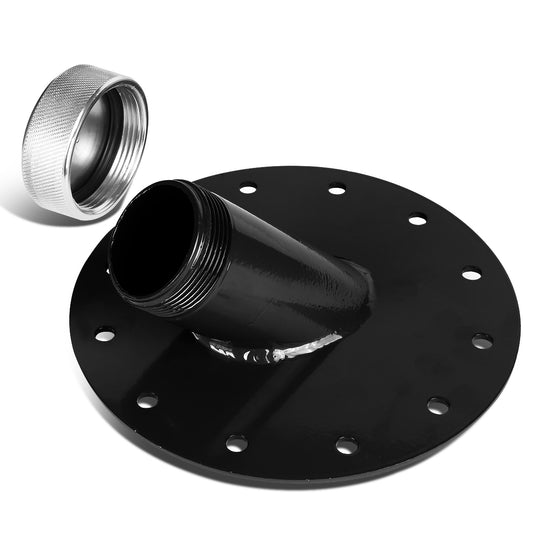 TANQUE DE GASOLINA FUEL CELL - FILLER NECK - STEEL WITH ALUMINUM CAP - 45 DEGREE - BLACK