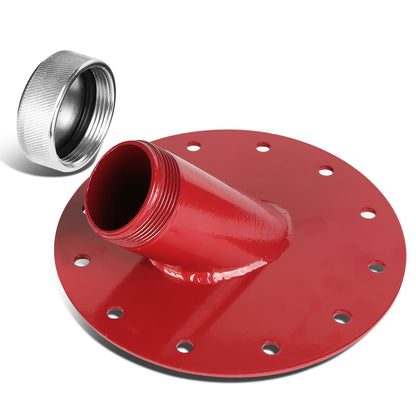 TANQUE DE GASOLINA FUEL CELL - FILLER NECK - STEEL WITH ALUMINUM CAP - 45 DEGREE - RED