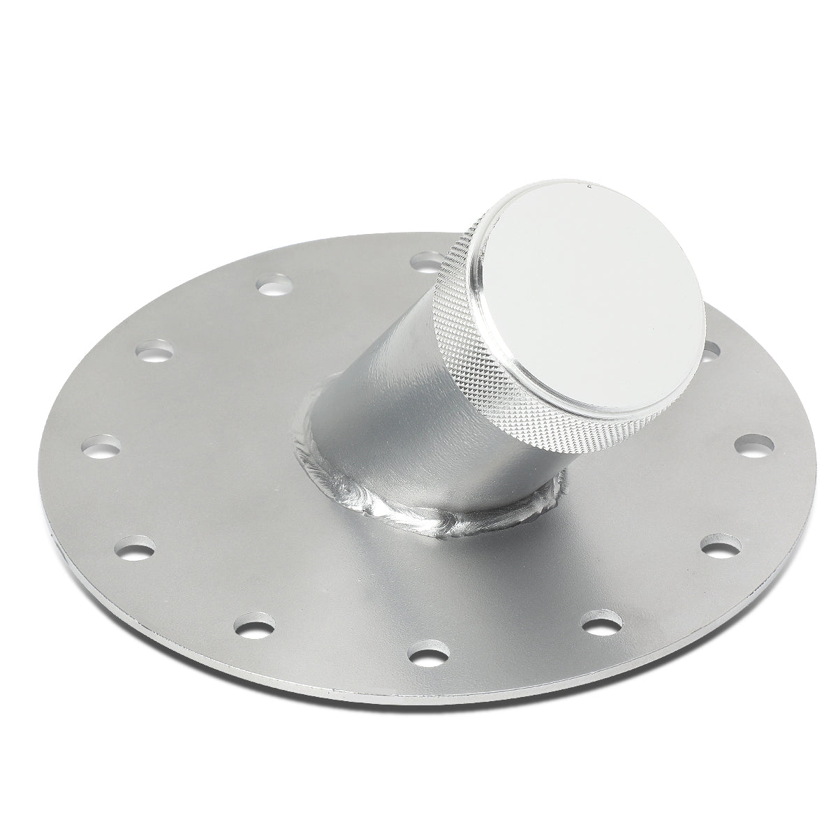 TANQUE DE GASOLINA FUEL CELL - FILLER NECK - STEEL WITH ALUMINUM CAP - 45 DEGREE - SILVER