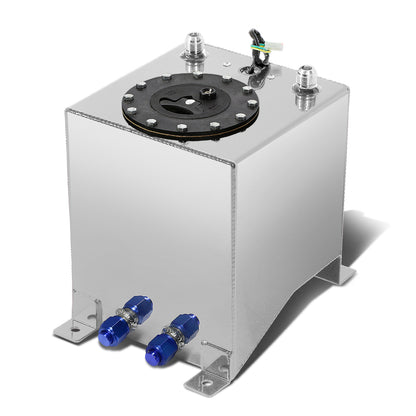 TANQUE DE GASOLINA FUEL CELL - GAS TANK WITH LEVEL SENDER - 2.5 GALLON - ALUMINUM - BLACK CAP - POLISHED