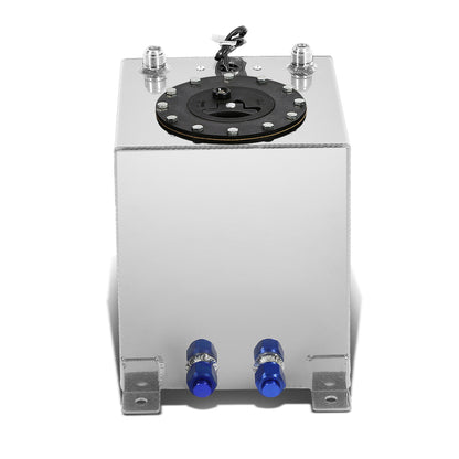 TANQUE DE GASOLINA FUEL CELL - GAS TANK WITH LEVEL SENDER - 2.5 GALLON - ALUMINUM - BLACK CAP - POLISHED