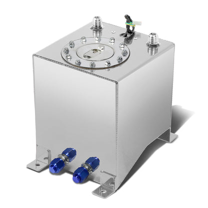 TANQUE DE GASOLINA FUEL CELL - GAS TANK WITH LEVEL SENDER - 2.5 GALLON - ALUMINUM - POLISHED CAP - POLISHED