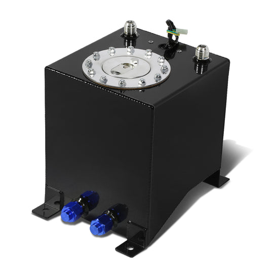 TANQUE DE GASOLINA FUEL CELL - GAS TANK WITH LEVEL SENDER - 2.5 GALLON - ALUMINUM - POLISHED CAP - BLACK