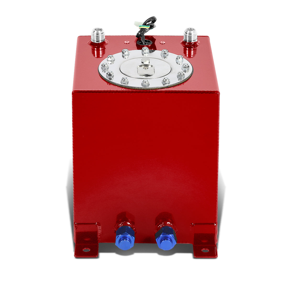 TANQUE DE GASOLINA FUEL CELL - GAS TANK WITH LEVEL SENDER - 2.5 GALLON - ALUMINUM - POLISHED CAP - RED
