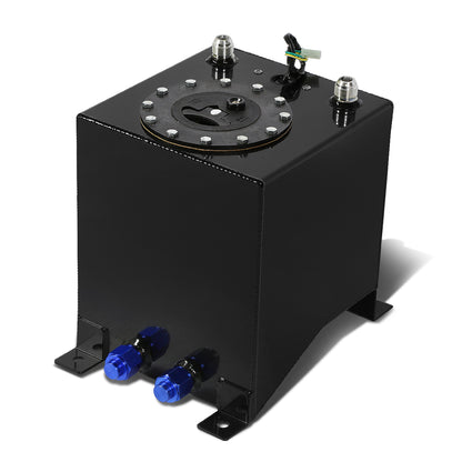 TANQUE DE GASOLINA FUEL CELL - GAS TANK WITH LEVEL SENDER - 2.5 GALLON - ALUMINUM - BLACK CAP - BLACK