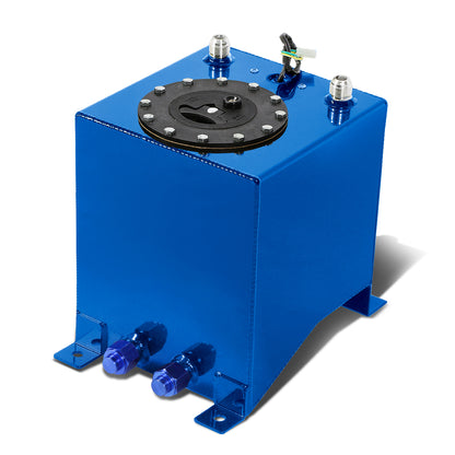 TANQUE DE GASOLINA FUEL CELL - GAS TANK WITH LEVEL SENDER - 2.5 GALLON - ALUMINUM - BLACK CAP - BLUE