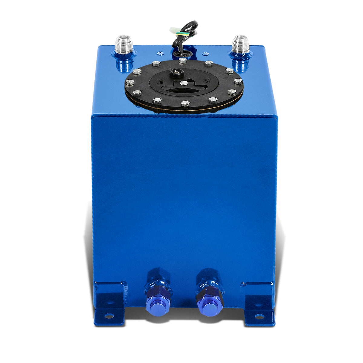 TANQUE DE GASOLINA FUEL CELL - GAS TANK WITH LEVEL SENDER - 2.5 GALLON - ALUMINUM - BLACK CAP - BLUE