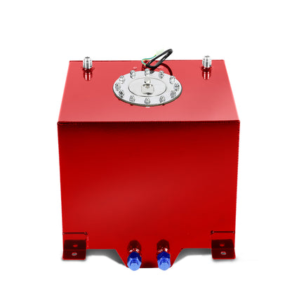 TANQUE DE GASOLINA FUEL CELL - GAS TANK WITH LEVEL SENDER - 5 GALLON - ALUMINUM - POLISHED CAP - RED