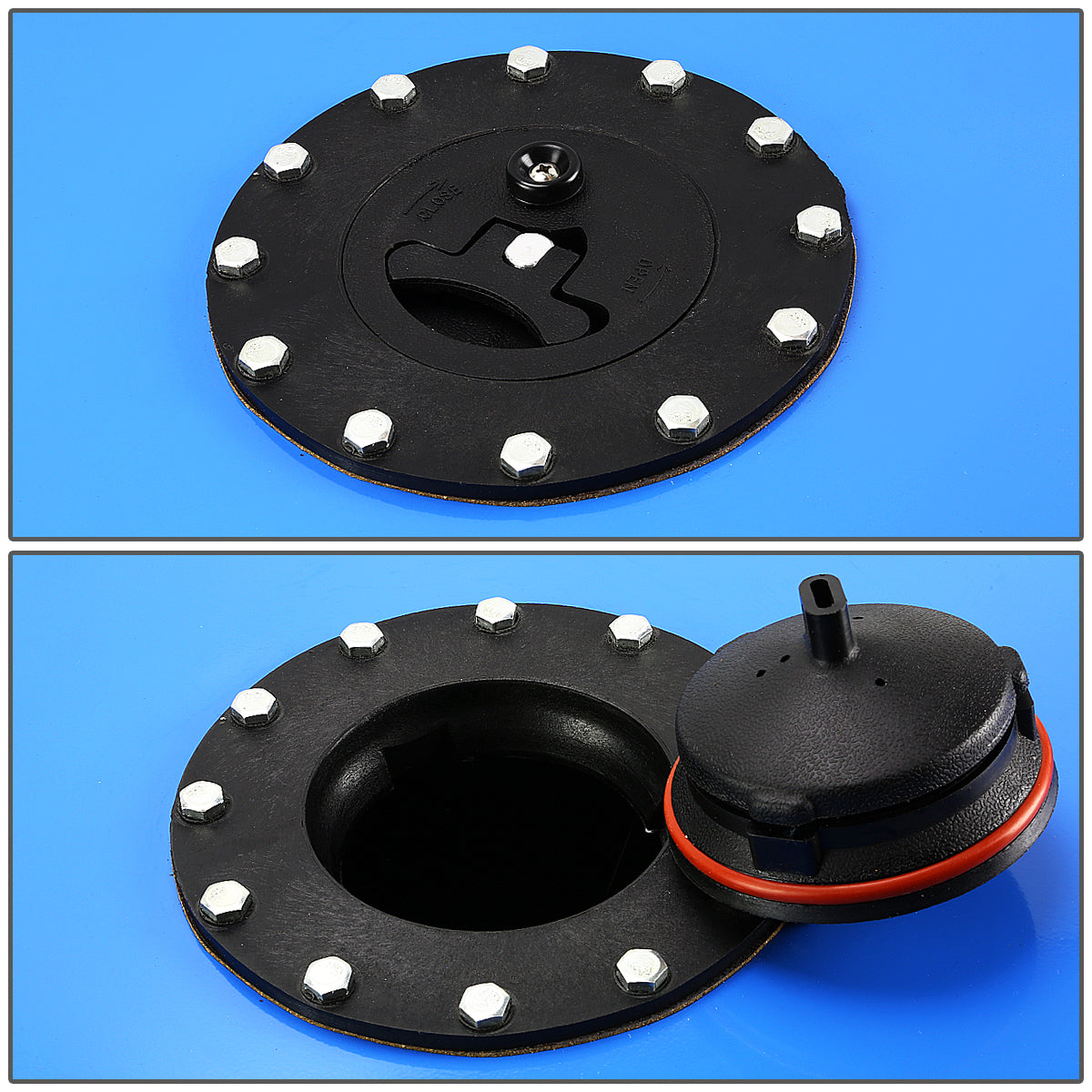 TANQUE DE GASOLINA FUEL CELL - GAS TANK WITH LEVEL SENDER - 5 GALLON - ALUMINUM - BLACK CAP - BLUE