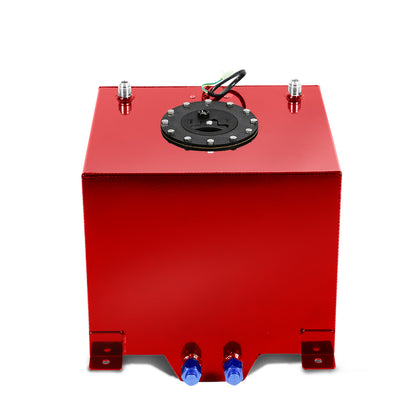 TANQUE DE GASOLINA FUEL CELL - GAS TANK WITH LEVEL SENDER - 5 GALLON - ALUMINUM - BLACK CAP - RED
