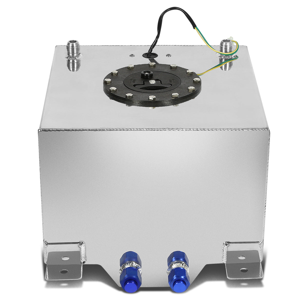 TANQUE DE GASOLINA FUEL CELL - GAS TANK WITH LEVEL SENDER - 8 GALLON - ALUMINUM - BLACK CAP - POLISHED