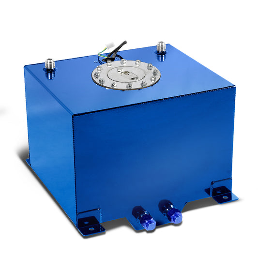 TANQUE DE GASOLINA FUEL CELL - GAS TANK WITH LEVEL SENDER - 8 GALLON - ALUMINUM - POLISHED CAP - BLUE
