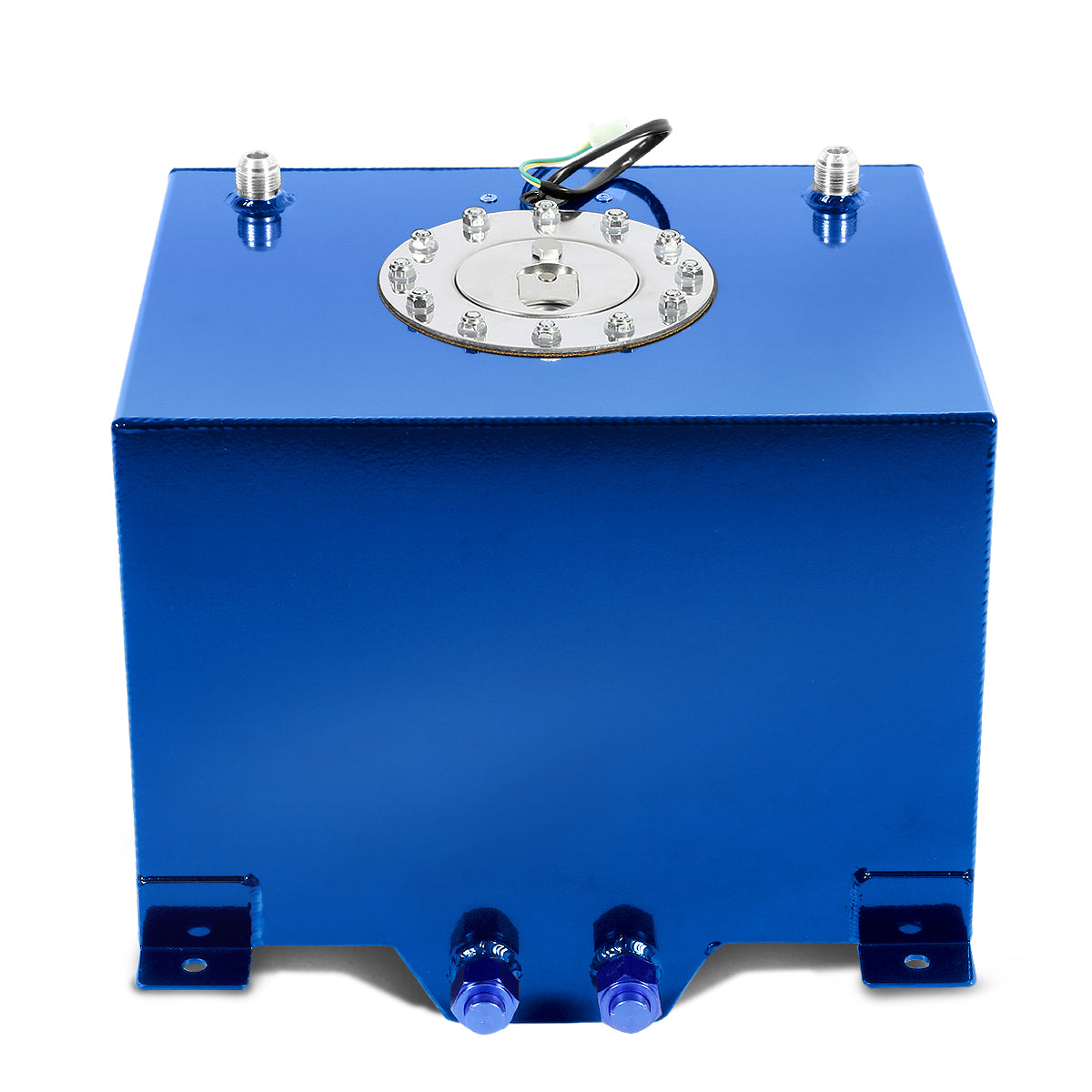 TANQUE DE GASOLINA FUEL CELL - GAS TANK WITH LEVEL SENDER - 8 GALLON - ALUMINUM - POLISHED CAP - BLUE