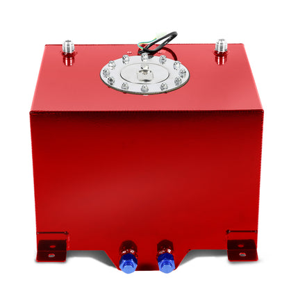 TANQUE DE GASOLINA FUEL CELL - GAS TANK WITH LEVEL SENDER - 8 GALLON - ALUMINUM - POLISHED CAP - RED