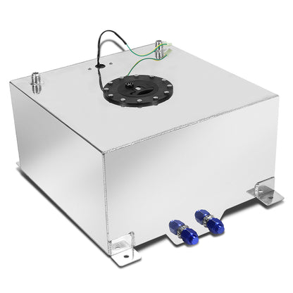 TANQUE DE GASOLINA FUEL CELL - GAS TANK WITH LEVEL SENDER - 10 GALLON - ALUMINUM - BLACK CAP - POLISHED